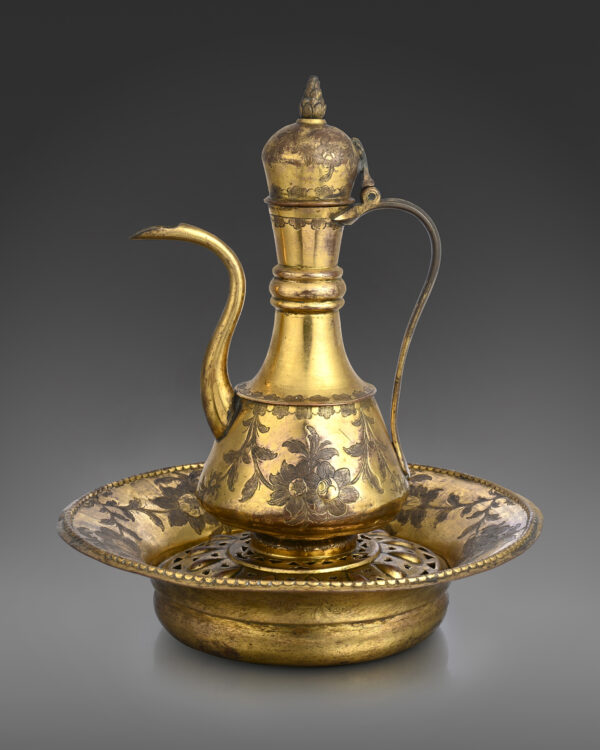 Ottoman Tombak (Gilt Copper) Ewer and Basin